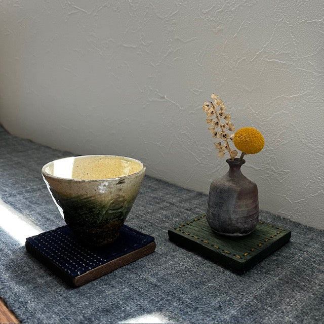 リバーシブルコースター ハンドメイド《木と布》|8clotH(エイトクロース)