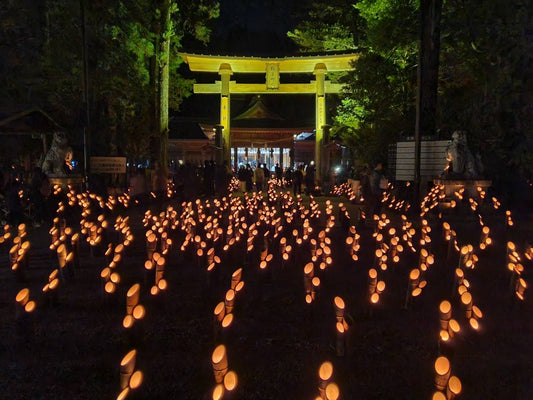 2023年安曇野神竹灯(かみあかり)を訪問in穂高神社