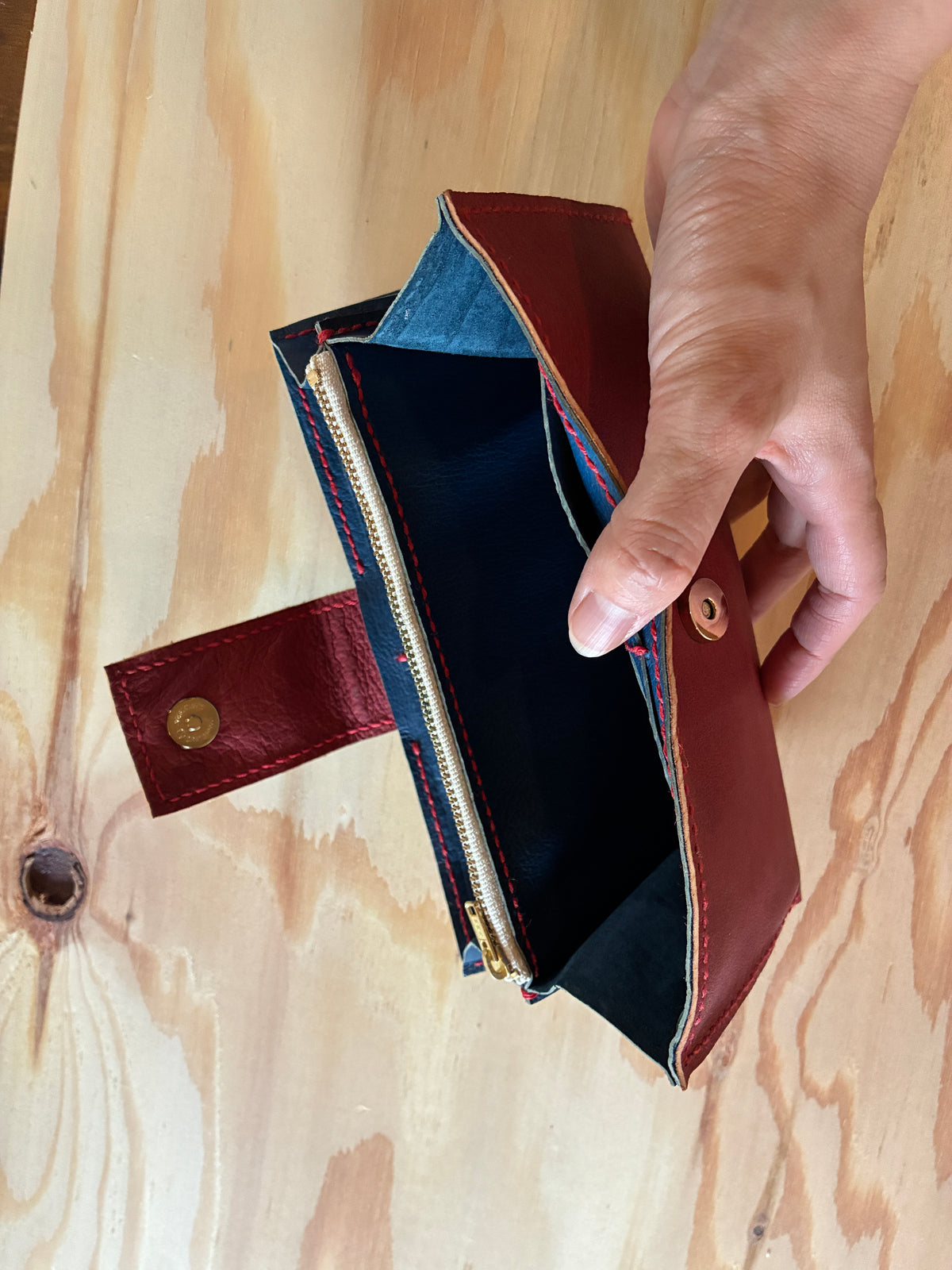 【豚革 長財布｜Natural】国産本革 エシカルレザークラフト ハンドメイド｜kawalabo.