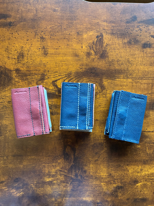 【豚革 三つ折り財布｜Natural】国産本革 エシカルレザークラフト ハンドメイド｜kawalabo.