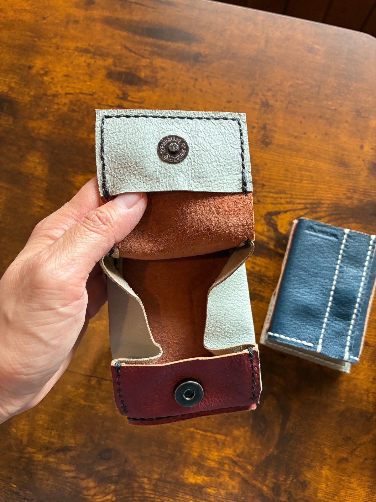 【豚革 三つ折り財布｜Natural】国産本革 エシカルレザークラフト ハンドメイド｜kawalabo.