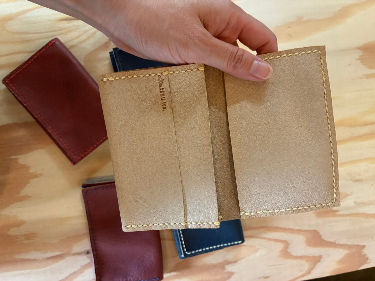 【豚革 名刺入れ｜Natural】　国産本革 エシカルレザークラフト ハンドメイド｜kawalabo.