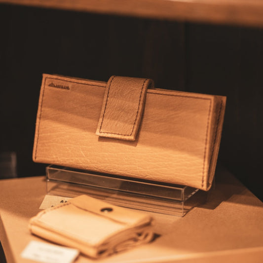 鹿革  長財布　本革 エシカルレザークラフト ハンドメイド｜kawalabo.